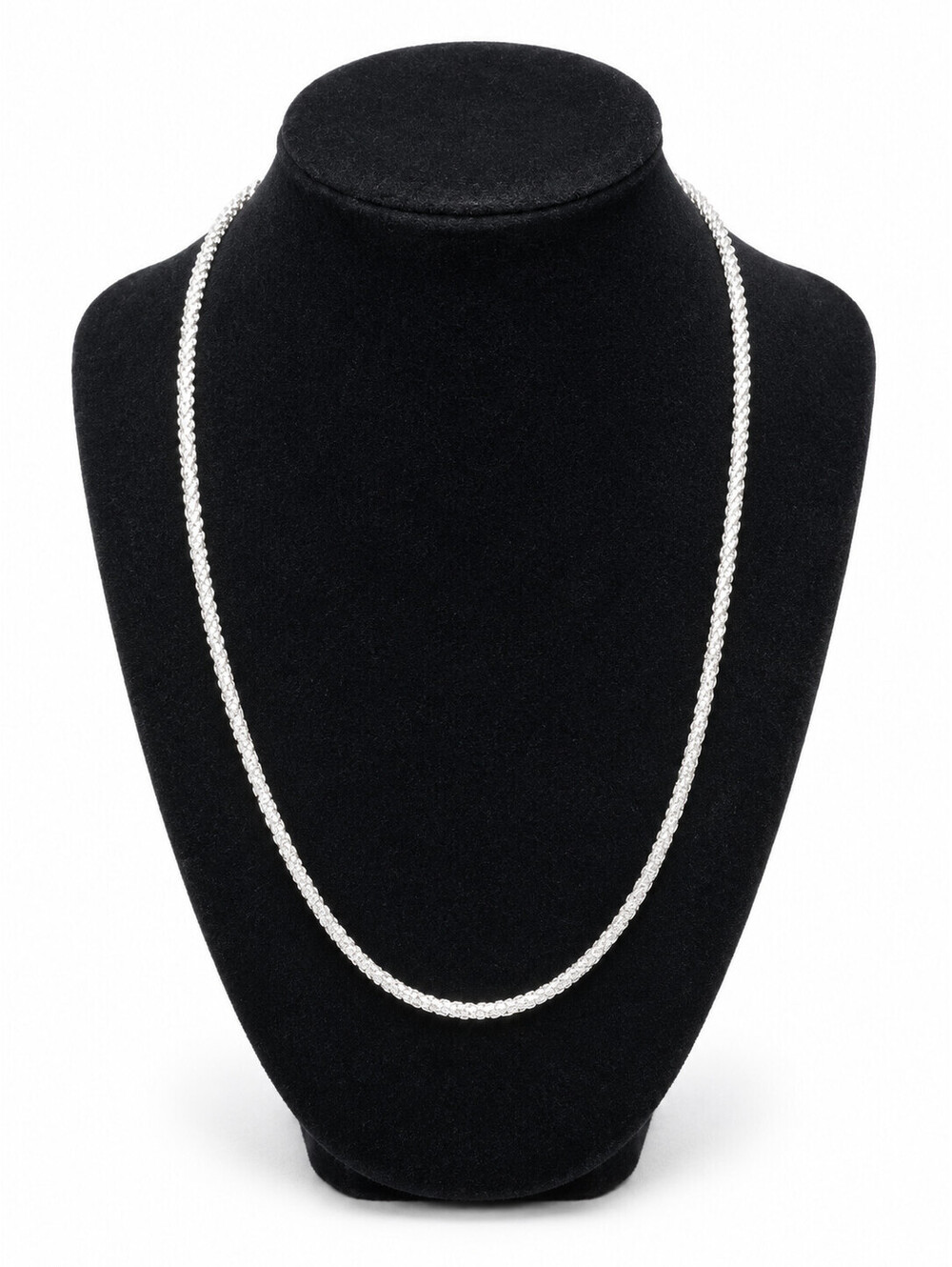 Italian 925 Sterling Silver 20” Diamond-Cut Popcorn Chain/ Rock Cut Necklace